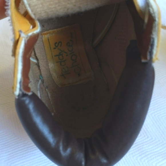 vintage 90s teddy's choice velcro closure "work" boots size 5 toddler boys - Picture 5 of 9